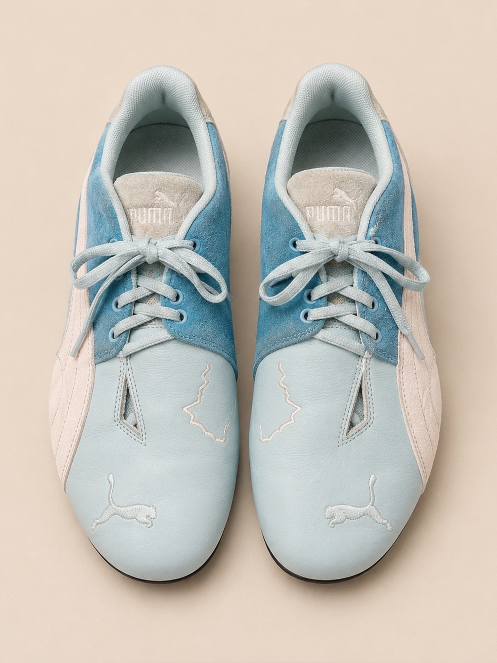 Puma Light Blue & Pale Pink Athletic Sneakers